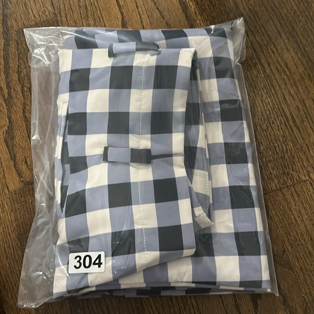 New York And Company Gingham Dress Wide Leg Capri Pants With Pockets 14 Tall